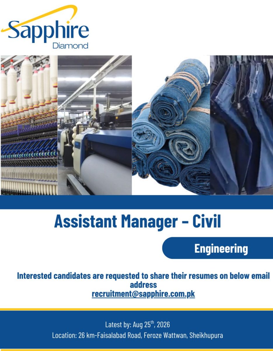 Sapphire Diamond Jobs Assistant Manager Civil  1