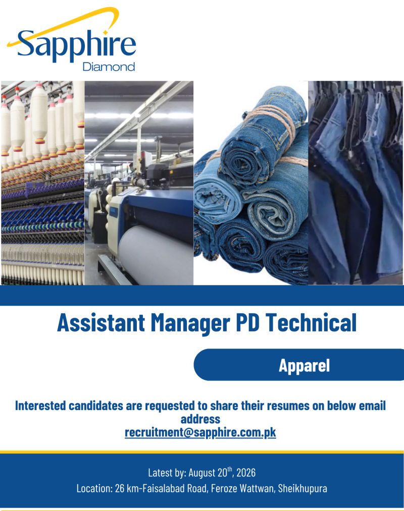 Sapphire Diamond Jobs Assistant Manager PD Technical Services 1