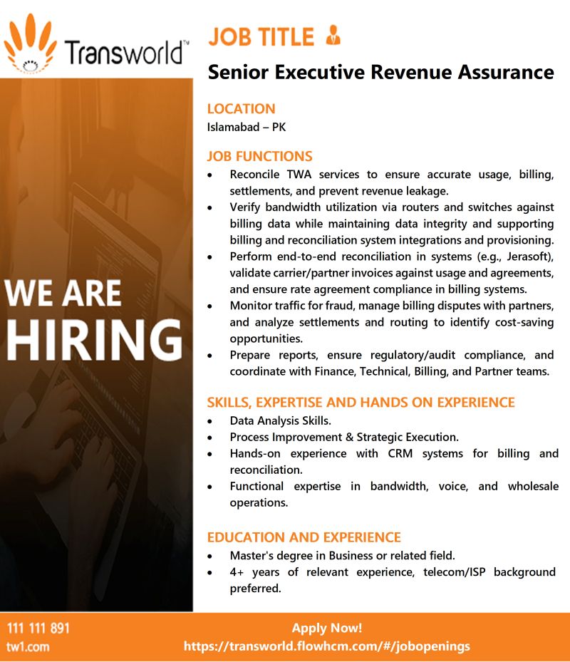 Transworld Associates Jobs August 2026 1