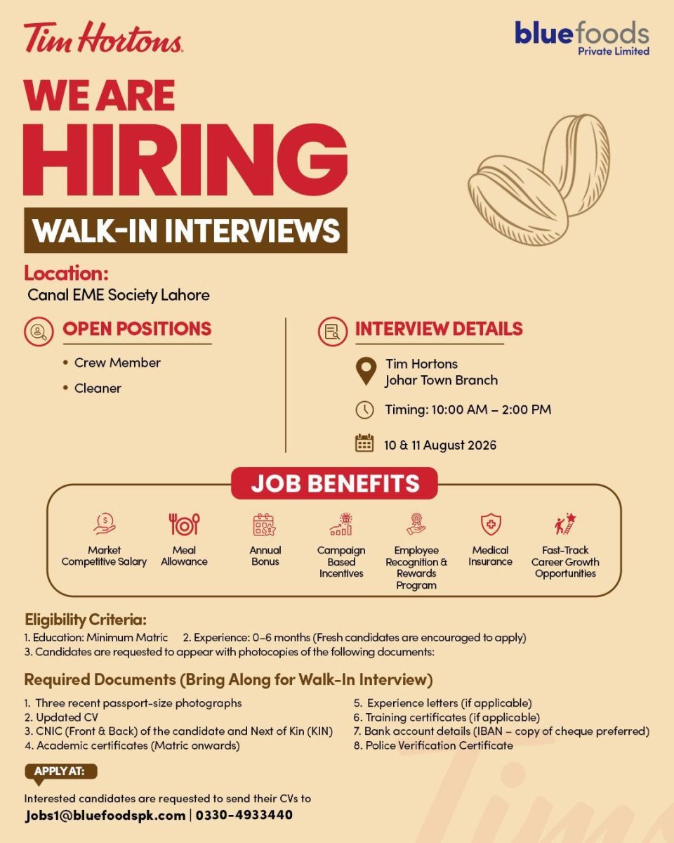 Tim Hortons Jobs August 2026 1