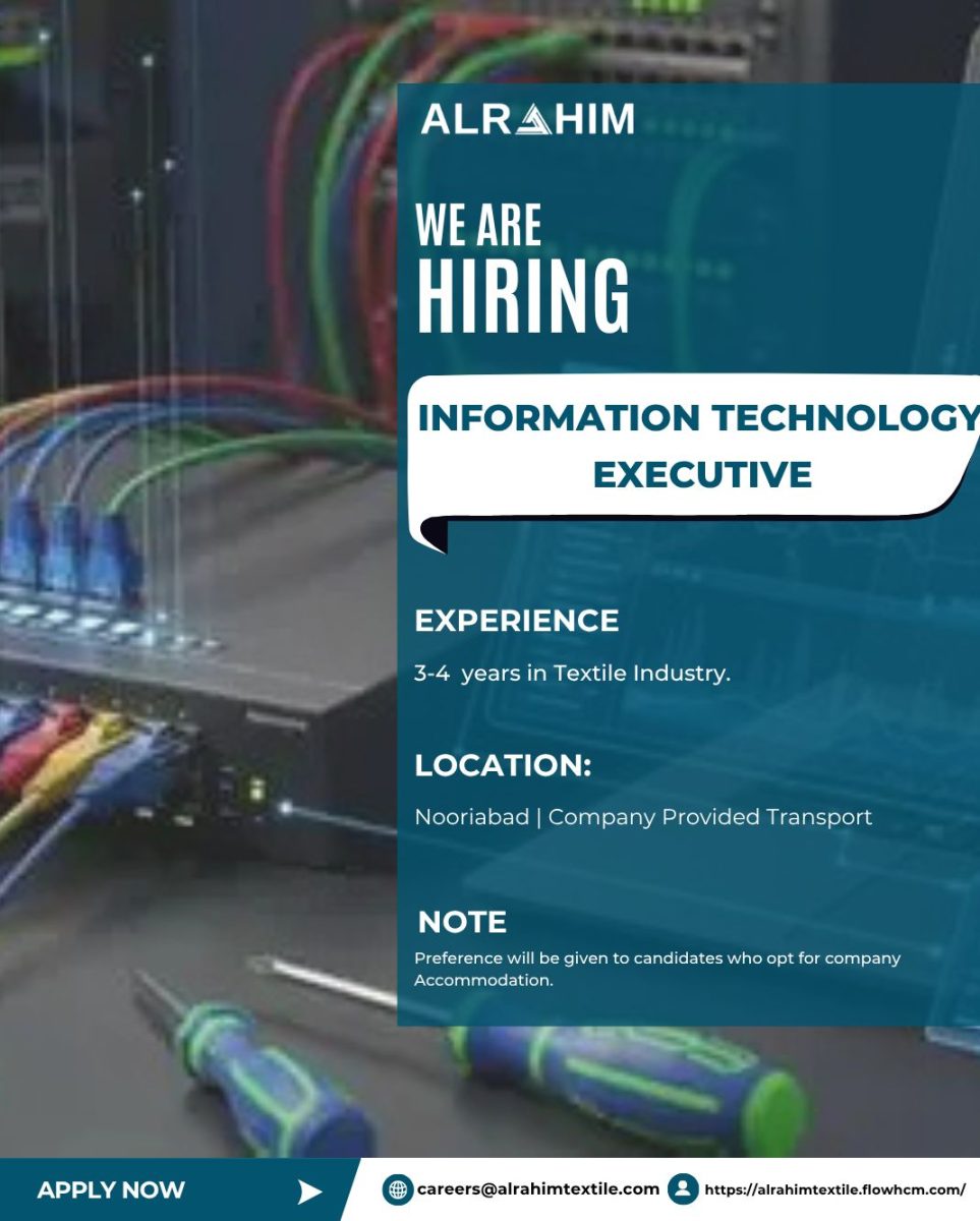 Al Rahim Textile Industries Jobs Information Technology Executive 1