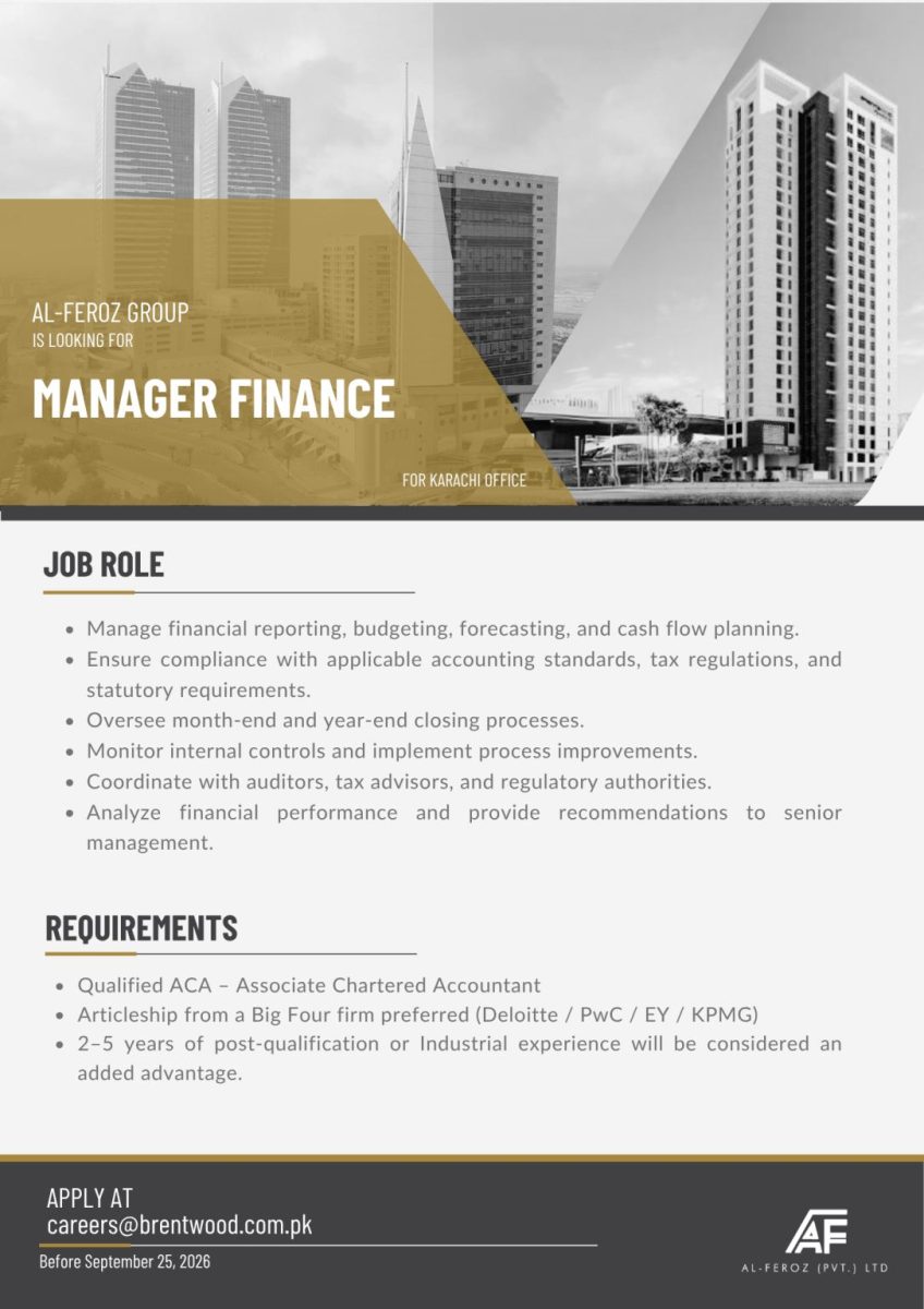 Al Feroz Group Jobs Manager Finance 1