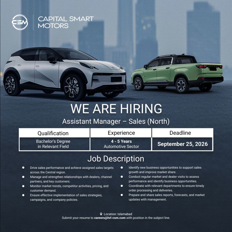 Capital Smart Motors Jobs Assistant Manager Sales 1