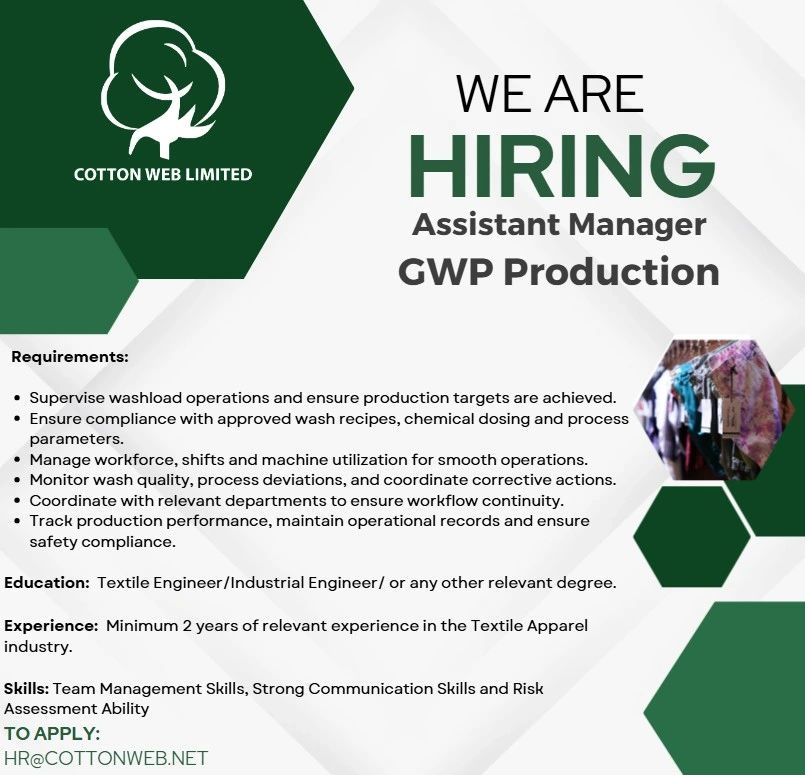 Cotton Web Limited Jobs Assistant Manager (GWP) 2