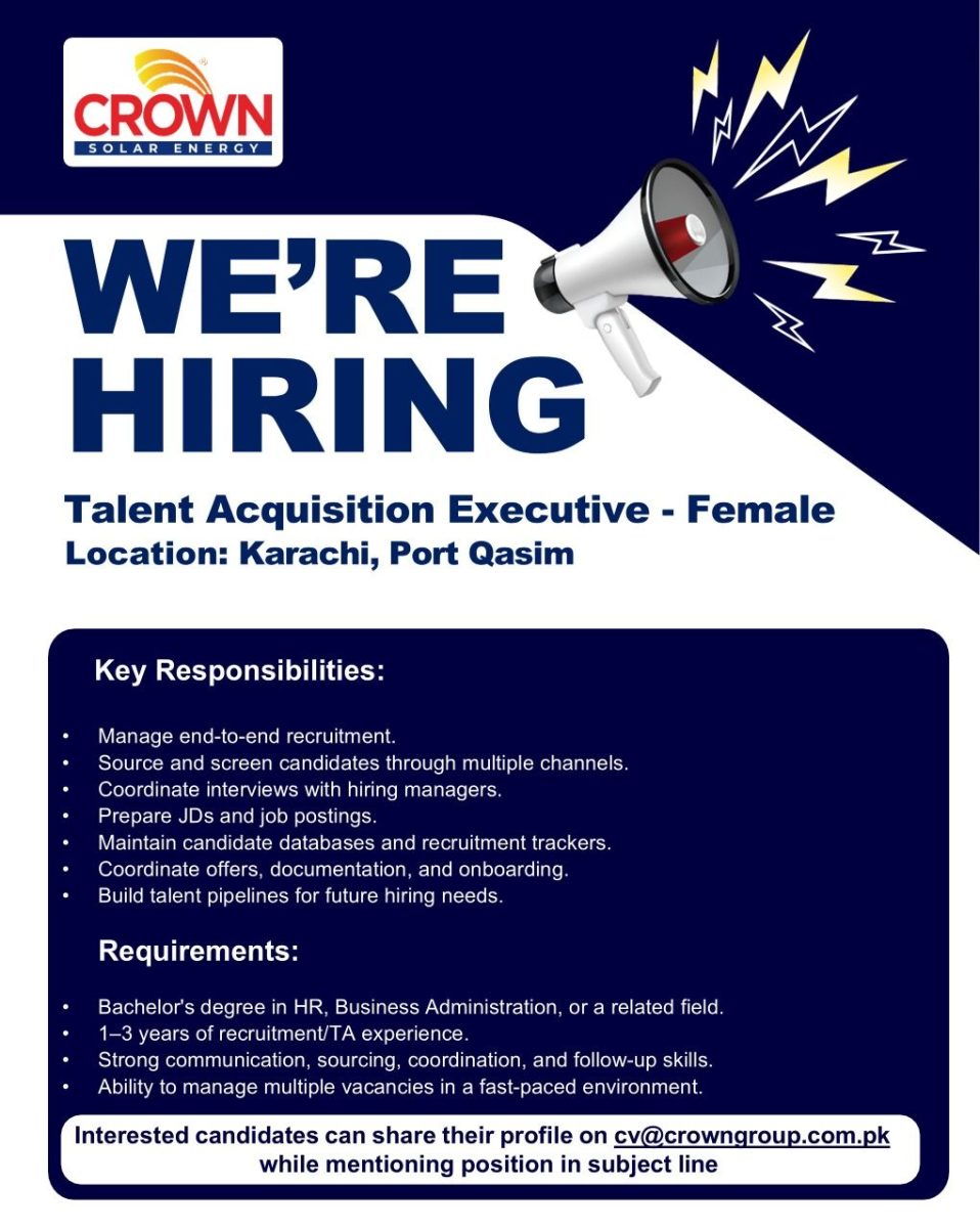 Crown Solar Energy Jobs Talent Acquisition Executive 1