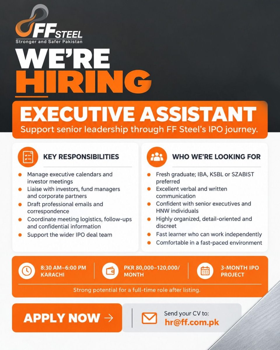FF Steel Jobs Executive Assistant 1