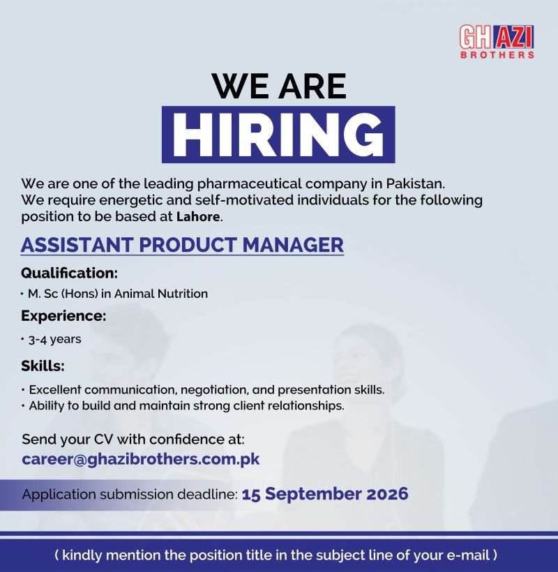 Ghazi Brothers Jobs Assistant Product Manager 1