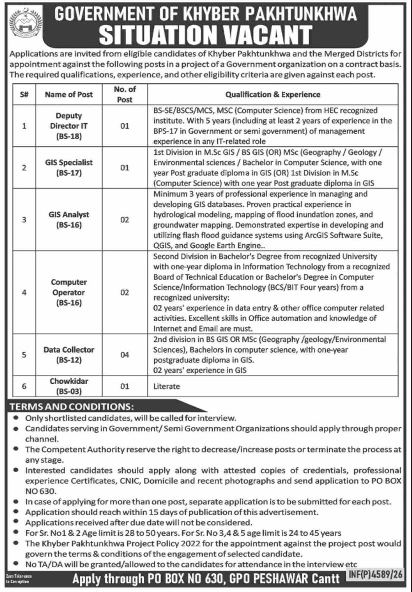 Government Organization Khyber Pakhtunkhwa Jobs 09 September 2026 Dawn 1