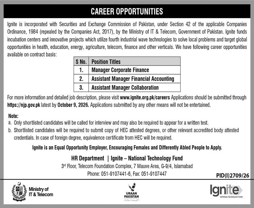 Ignite Jobs 23 September 2026 Express 1