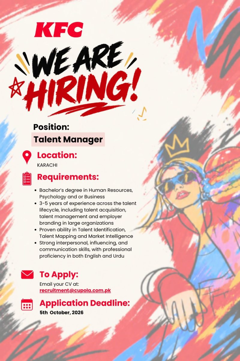 KFC Pakistan Jobs Talent Manager 1