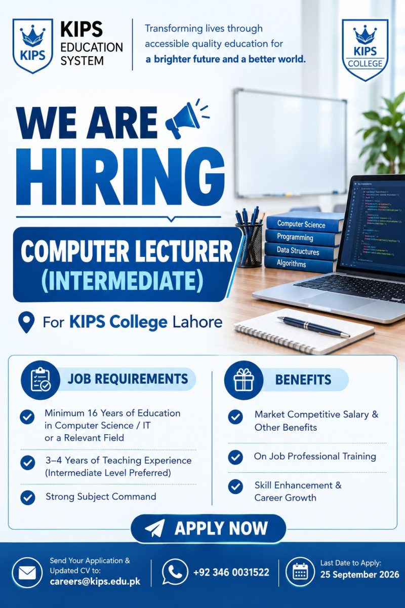 KIPS College Jobs Computer Science Lecturer 1