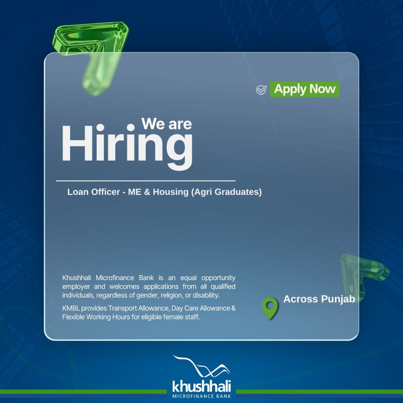Khushhali Microfinance Bank Limited Jobs Loan Officers 1