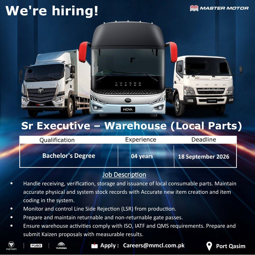 Master Motors Jobs 13 September 2026 01 1