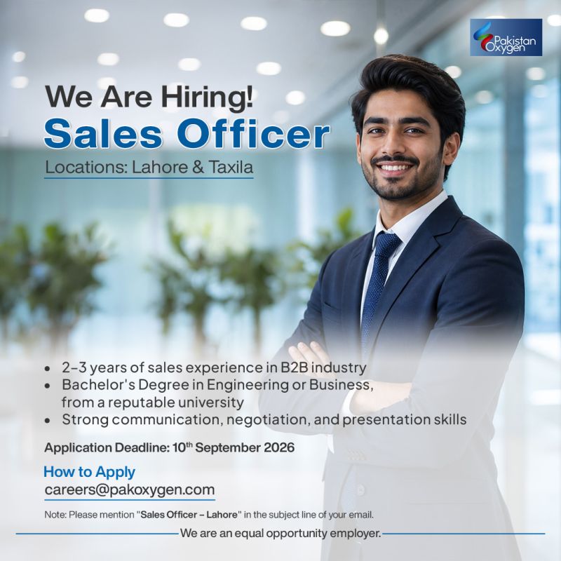 Pakistan Oxygen Limited Jobs 06 September 2026 1