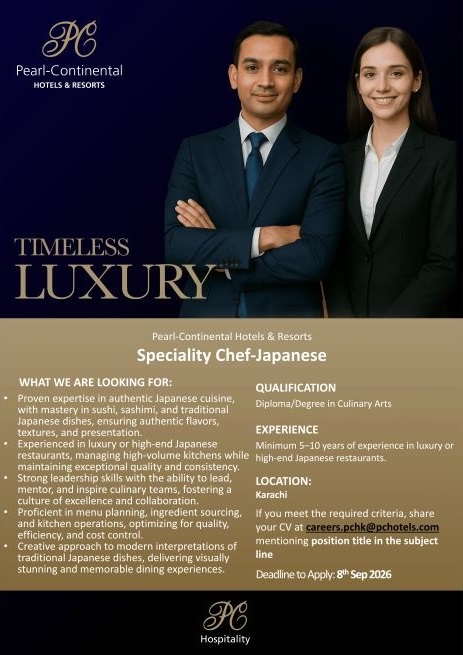 Pearl Continental PC Hotel Jobs 05 September 2026 02 1