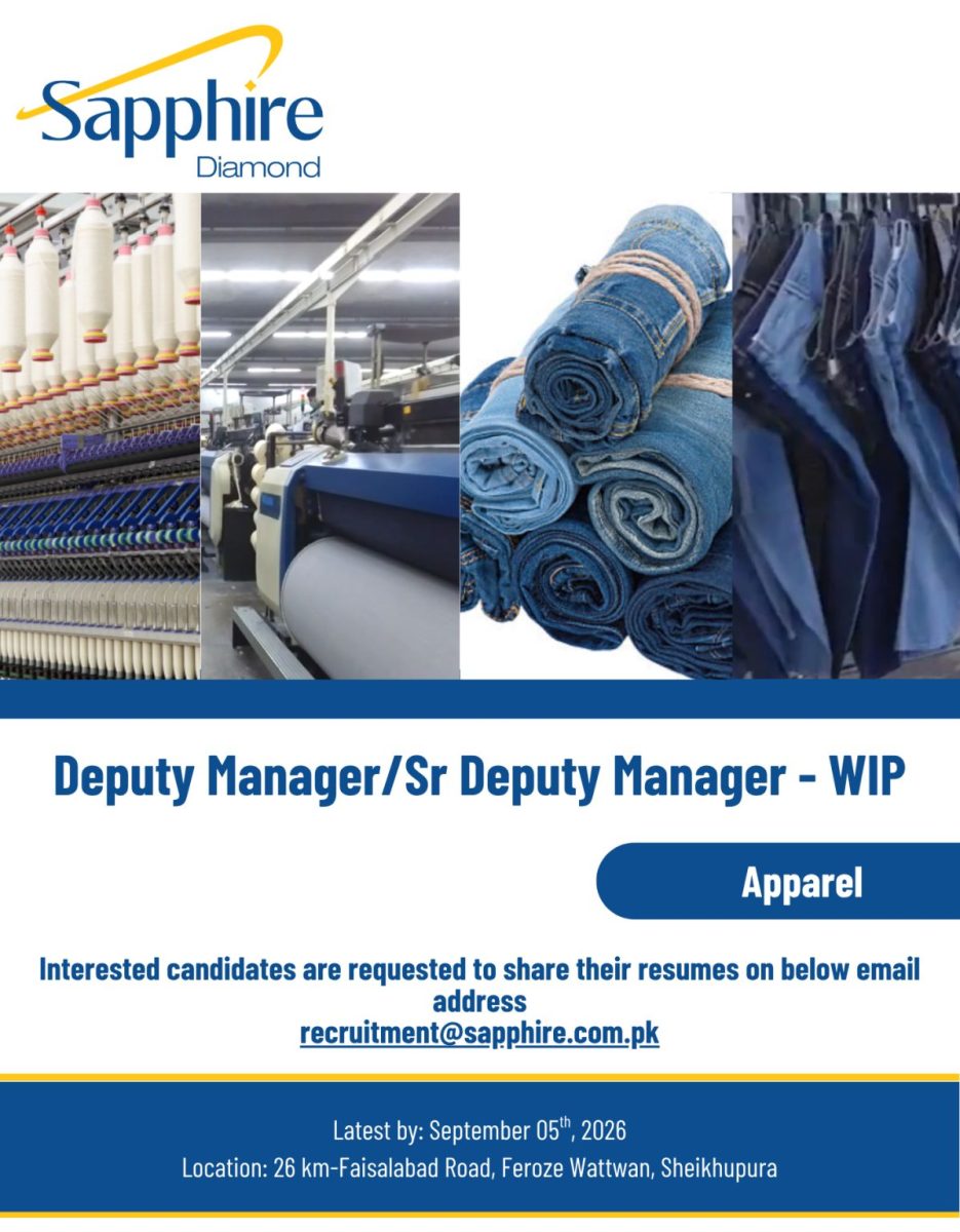 Sapphire Diamond Jobs Deputy Manager / Senior Deputy Manager WIP 1