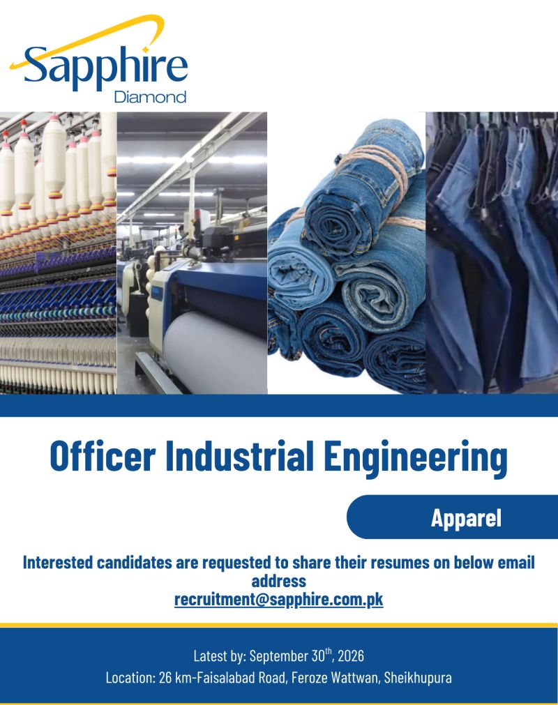 Sapphire Diamond Jobs Officer Industrial Engineering 1