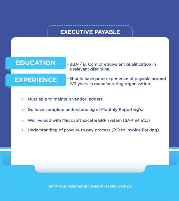 Santex Pvt Ltd Jobs Executive Payable 2