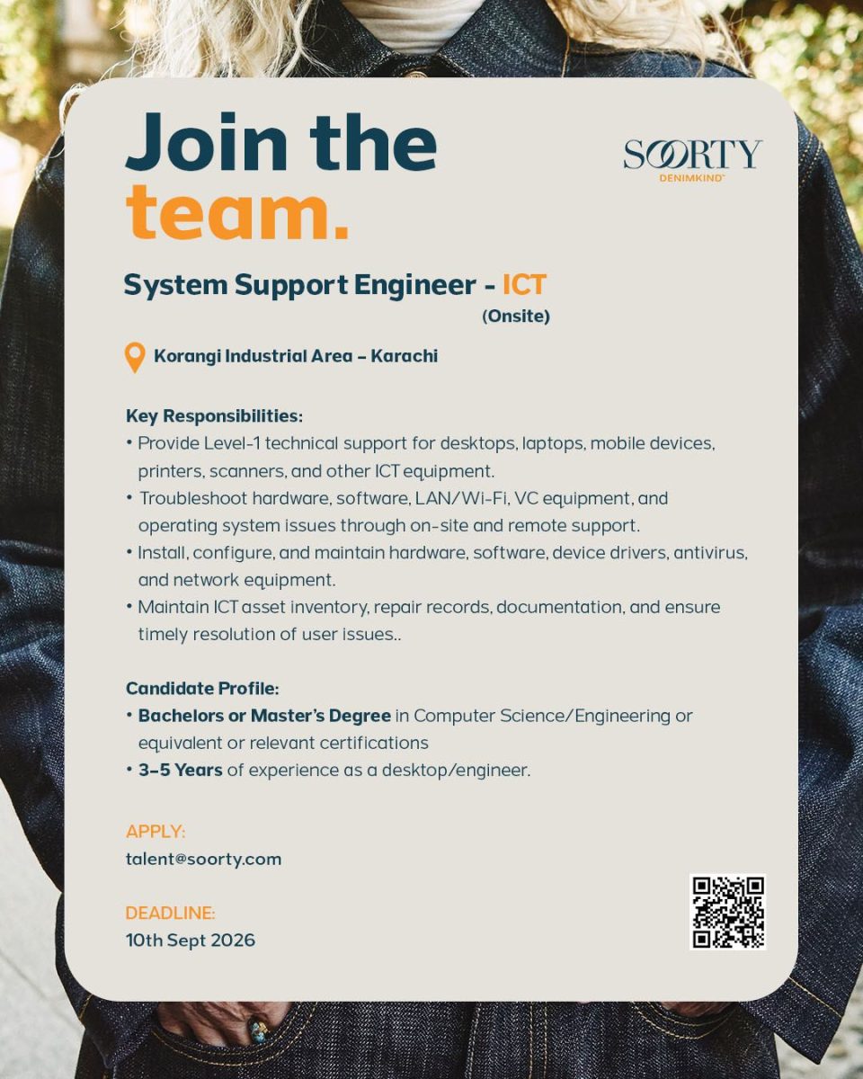 Soorty Enterprises Jobs System Support Engineer ICT 1
