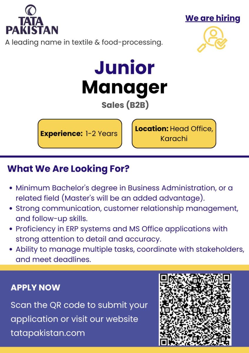 Tata Pakistan Jobs Junior Manager 1