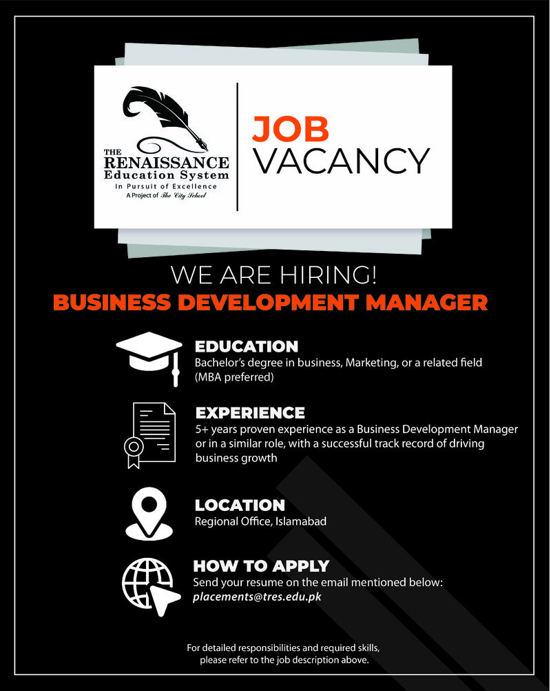 The Renaissance Education System (TRES) Jobs Business Development Manager 1