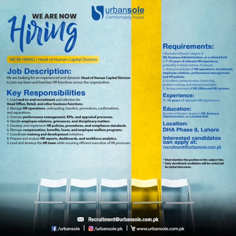 UrbanSole Jobs Head of Human Capital Division 1