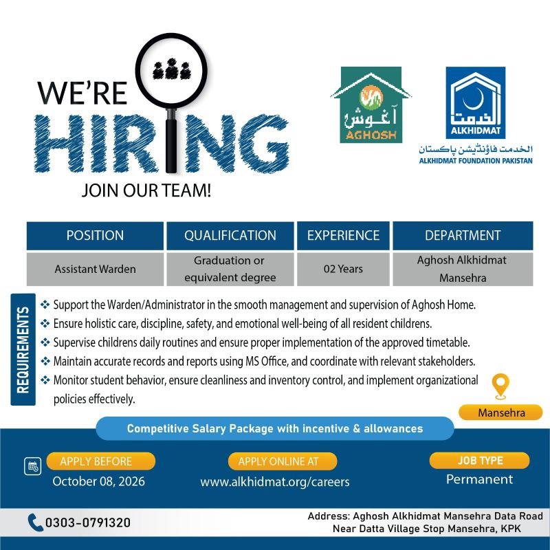 Alkhidmat Foundation Jobs 01 October 2026 04 1
