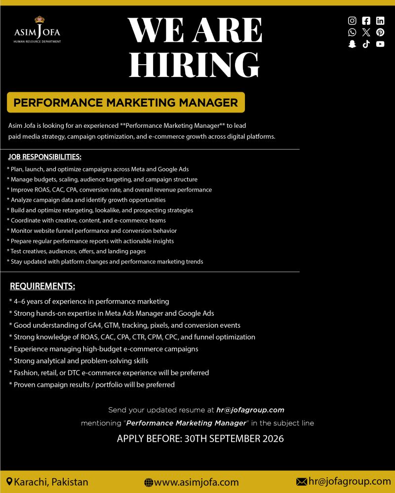 Asim Jofa Jobs Performance Marketing Manager 1