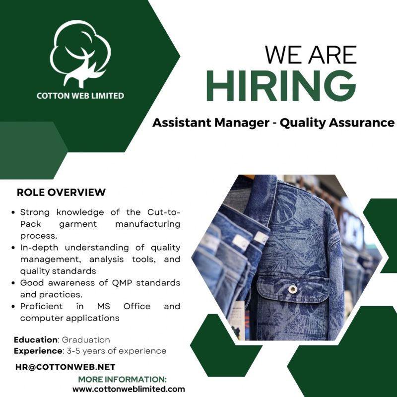 Cotton Web Limited Jobs Assistant Manager Quality Assurance 1