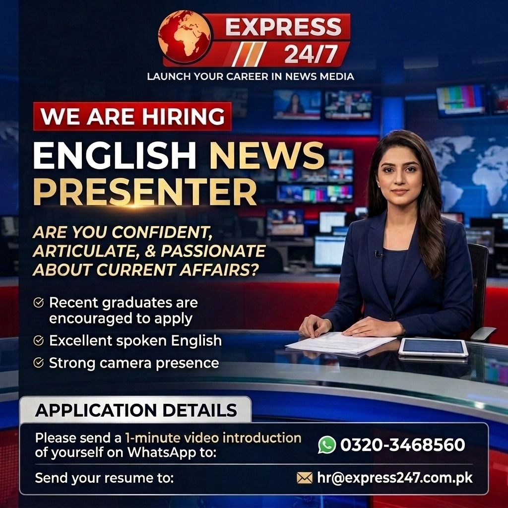 Express 24/7 Jobs English News Presenter 1