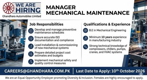 Ghandhara Automobiles Limited Jobs October 2026 1