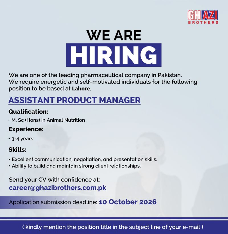 Ghazi Brothers Jobs Assistant Product Manager 1
