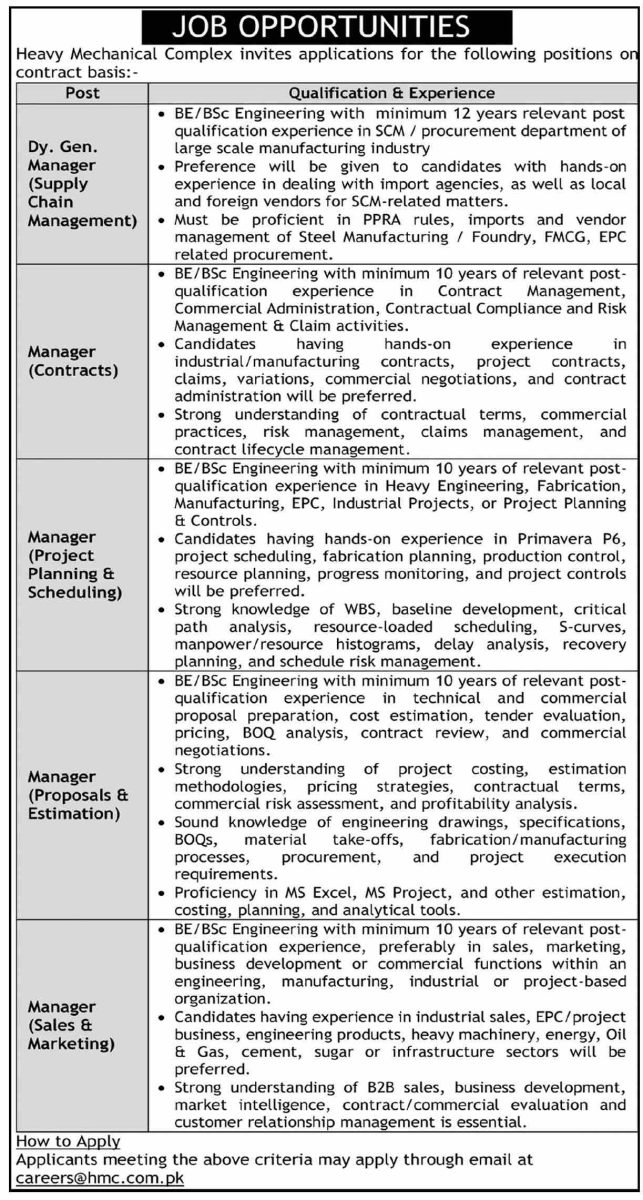 Heavy Mechanical Complex Jobs 14 October 2026 Dawn 1