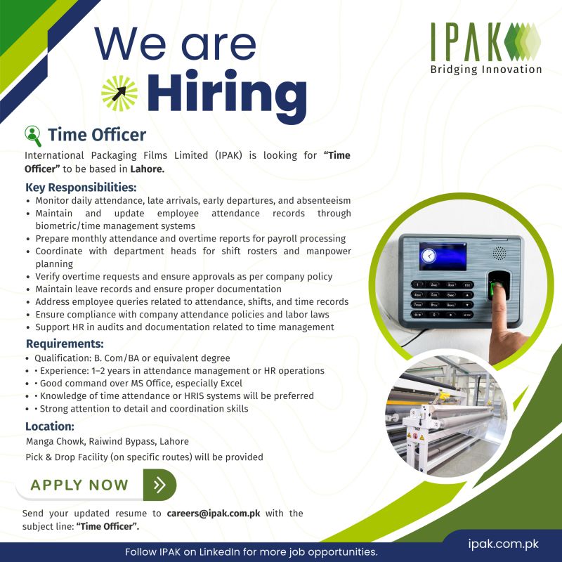 International Packaging Films Limited IPAK Jobs October 2026 2