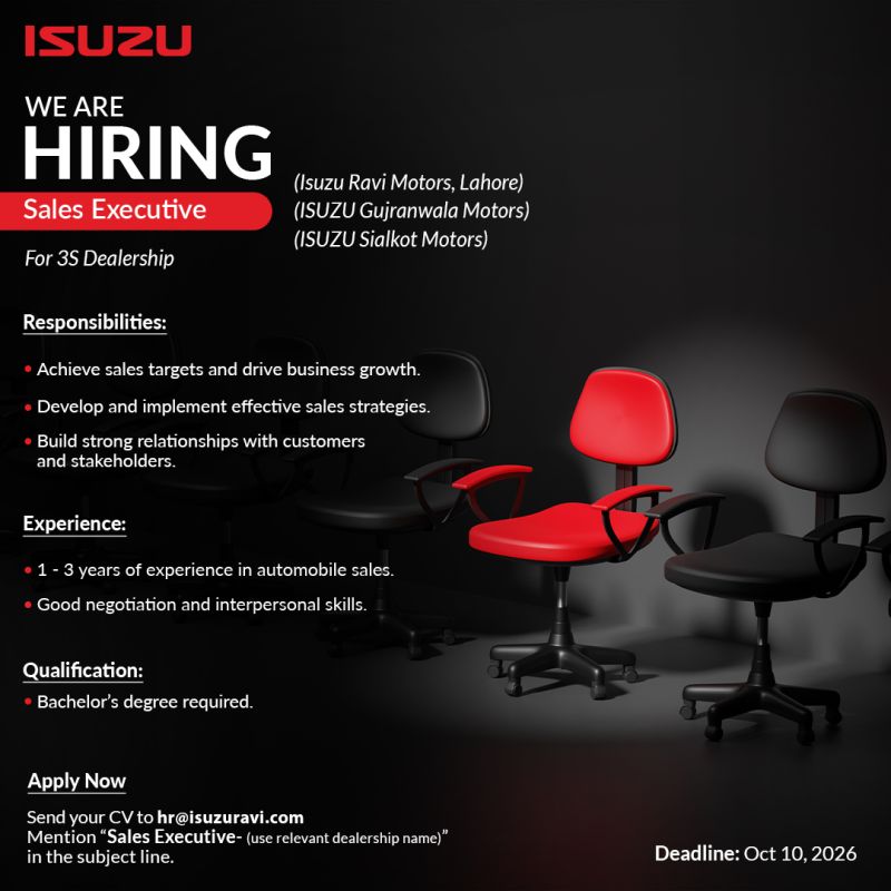 Isuzu Pakistan Ghandhara Industries Ltd Jobs 01 October 2026 01 1