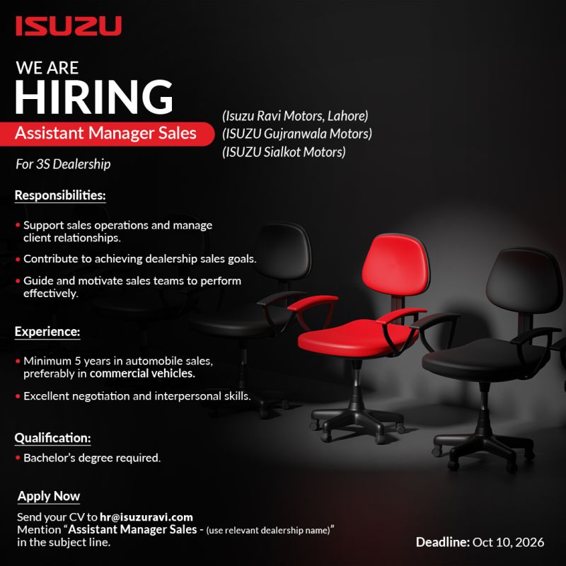 Isuzu Pakistan Ghandhara Industries Ltd Jobs 01 October 2026 03 1
