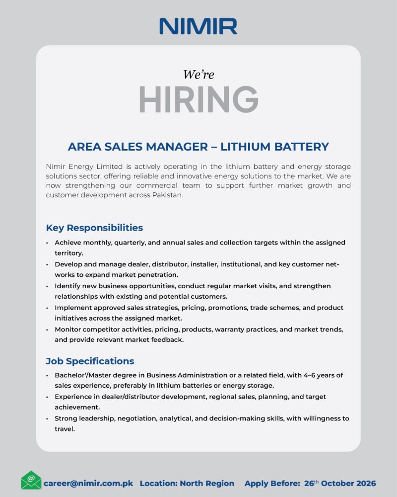 NIMIR Group Jobs October 2026 1