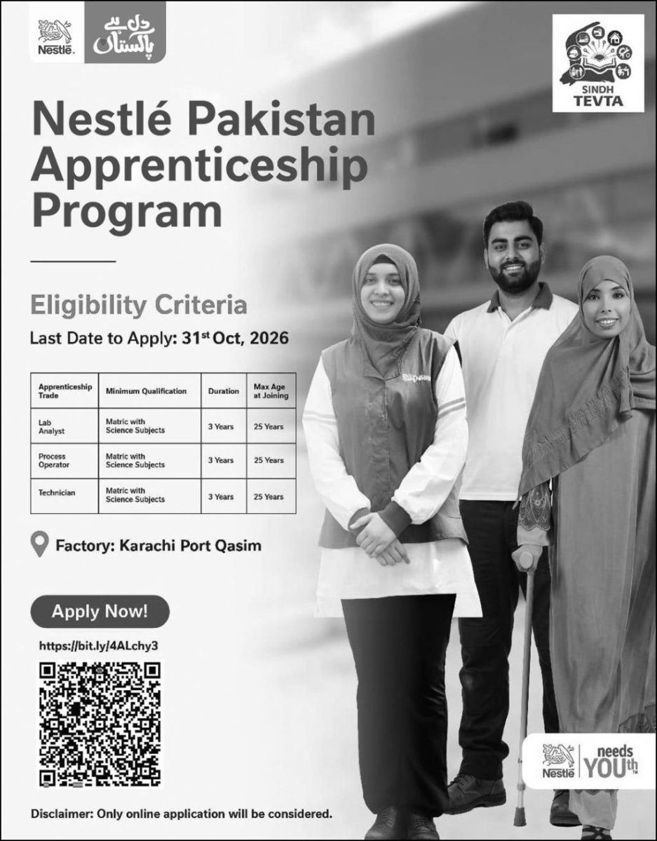 Nestle Pakistan Apprenticeship Program Jobs 25 October 2026 Express 1