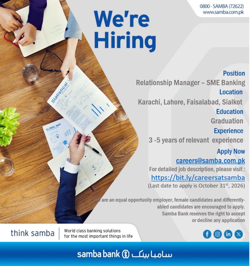 Samba Bank Ltd Jobs 20 October 2026 01 1