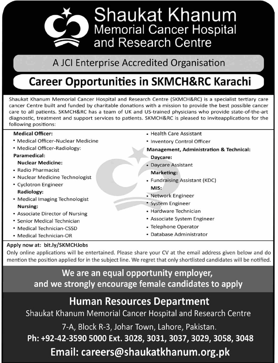 Shaukat Khanum Hospital Jobs 04 October 2026 Dawn 1