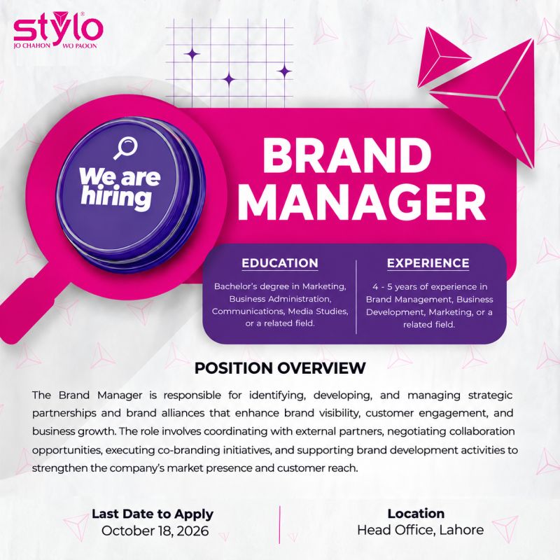 Stylo Pvt Ltd Jobs Brand Manager 1