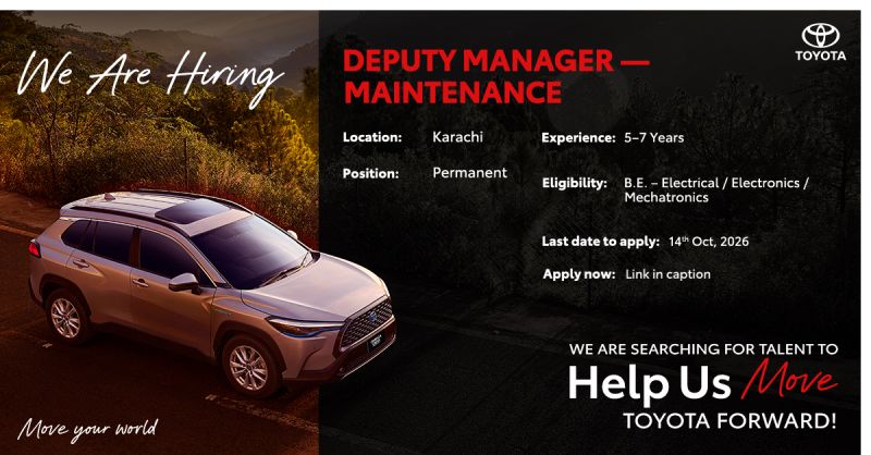 Toyota Indus Motor Company Ltd Jobs 01 October 2026 01 1