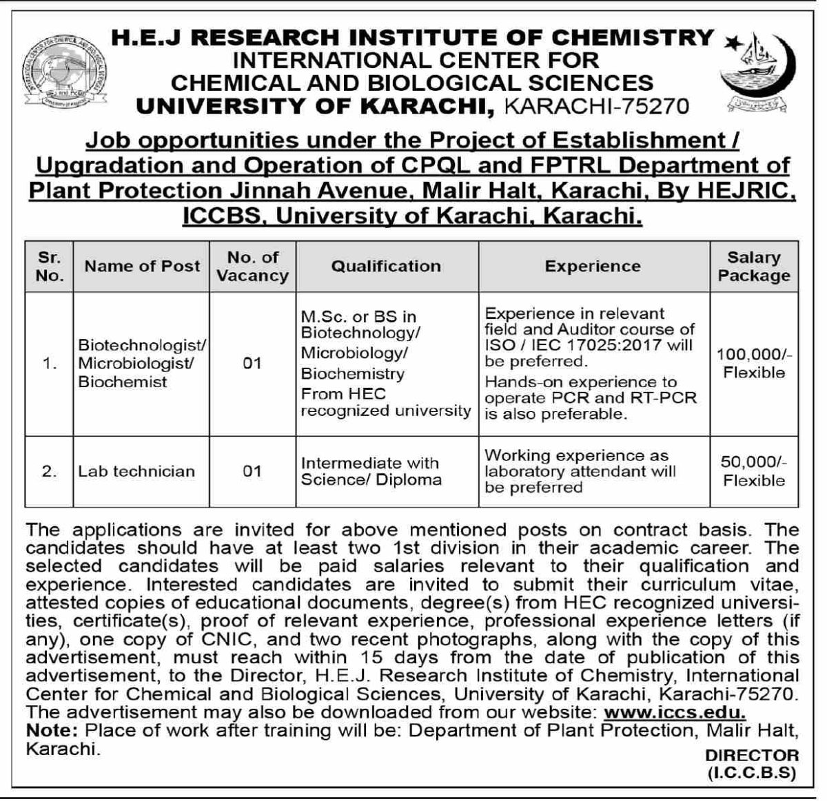 University of Karachi Jobs 03 October 2026 Dawn 1